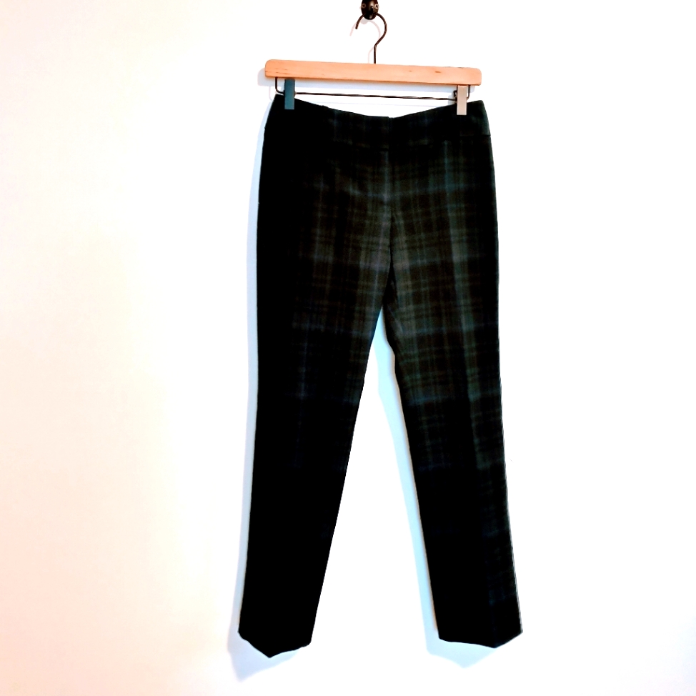 Green Plaid Pants Ann Taylor Signature 0